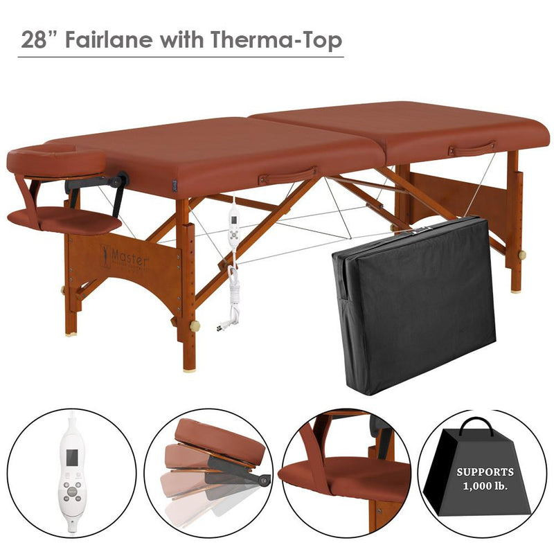 Master Massage 28" Fairlane Portable Massage Table Package