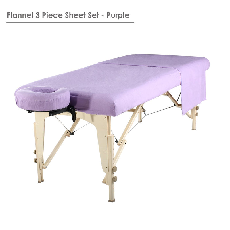 Master Massage Deluxe Massage Table Flannel 3 Piece Sheet Set