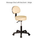 Master Massage Pneumatic Rolling Massage Stool with Backrest